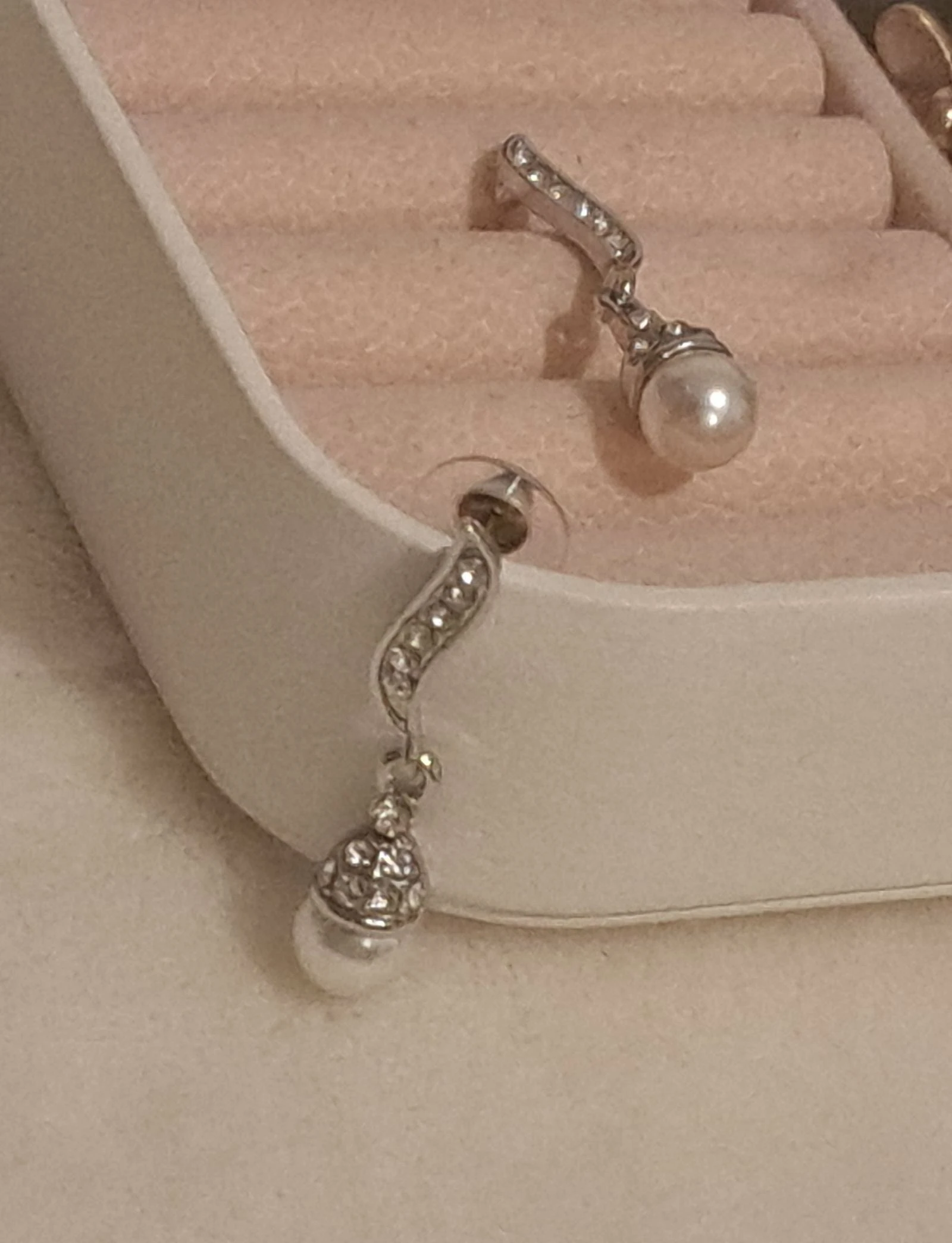 Timeless Pearl Drop Earrings • Silver Stainless Steel • Elegant Jewellery – photo 2